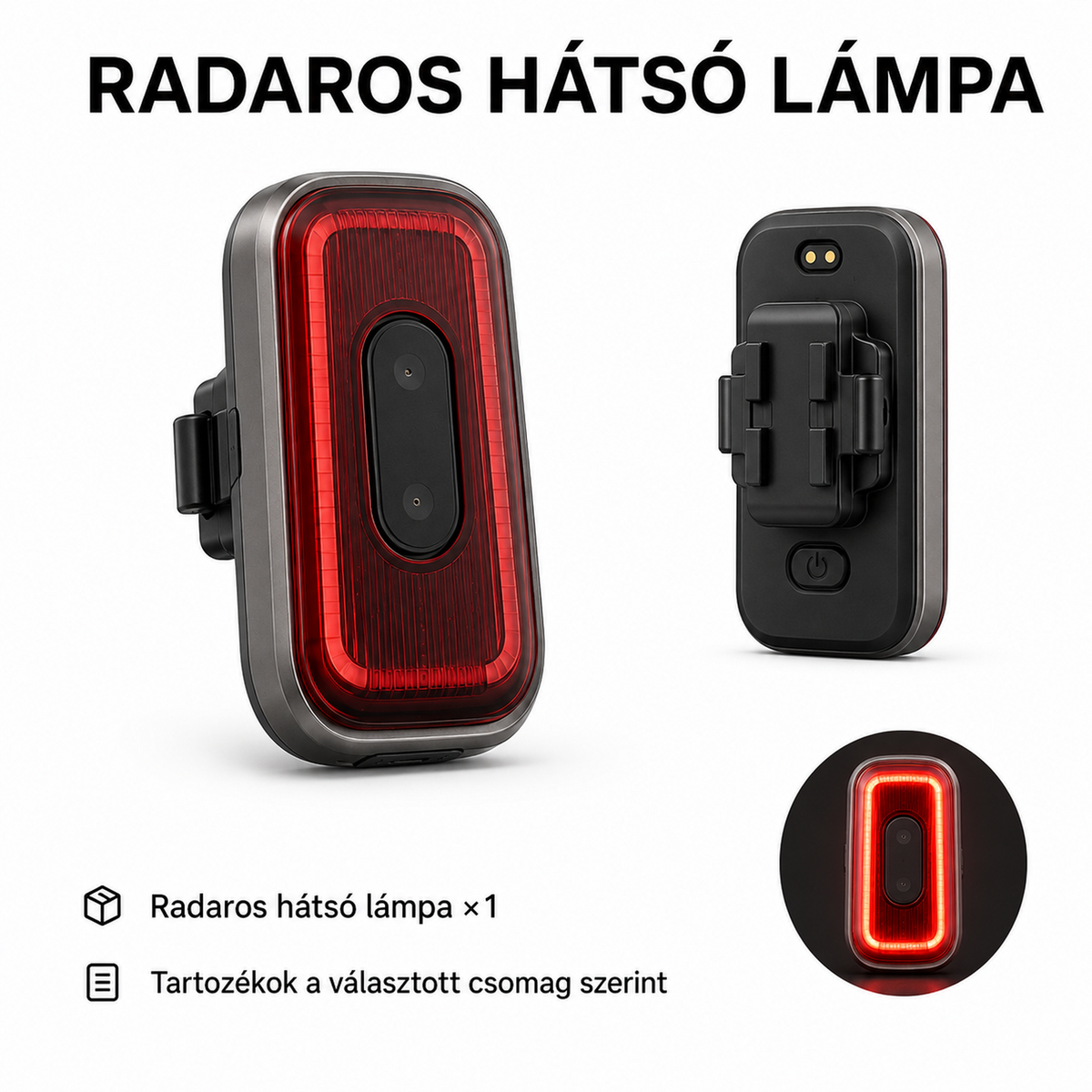 tesyo N4R okos kerékpáros GPS navigáció radaros hátsó lámpával